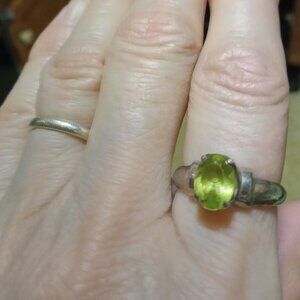 Peridot Ring In 925